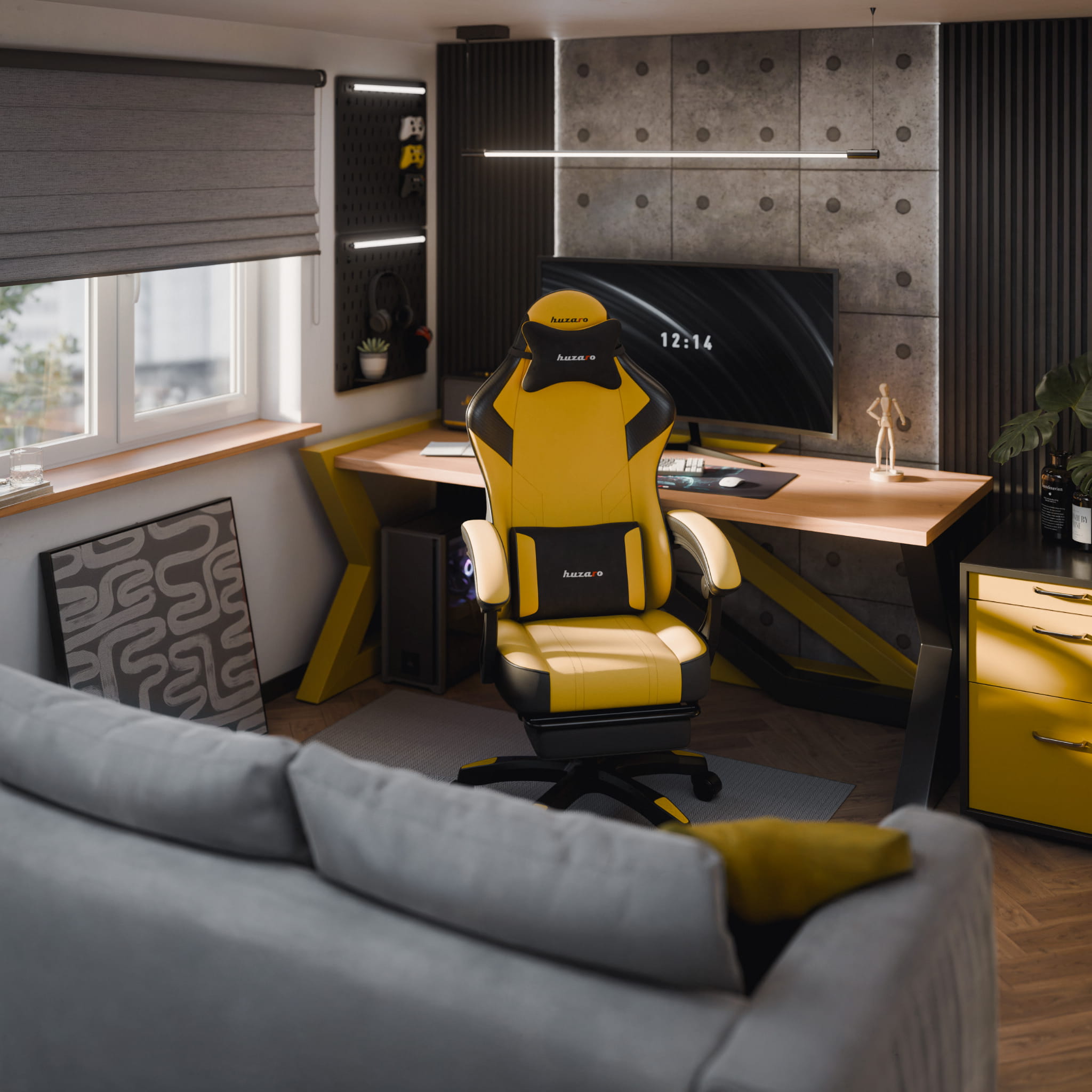 Fotel gamingowy Huzaro Force 3.7 Yellow