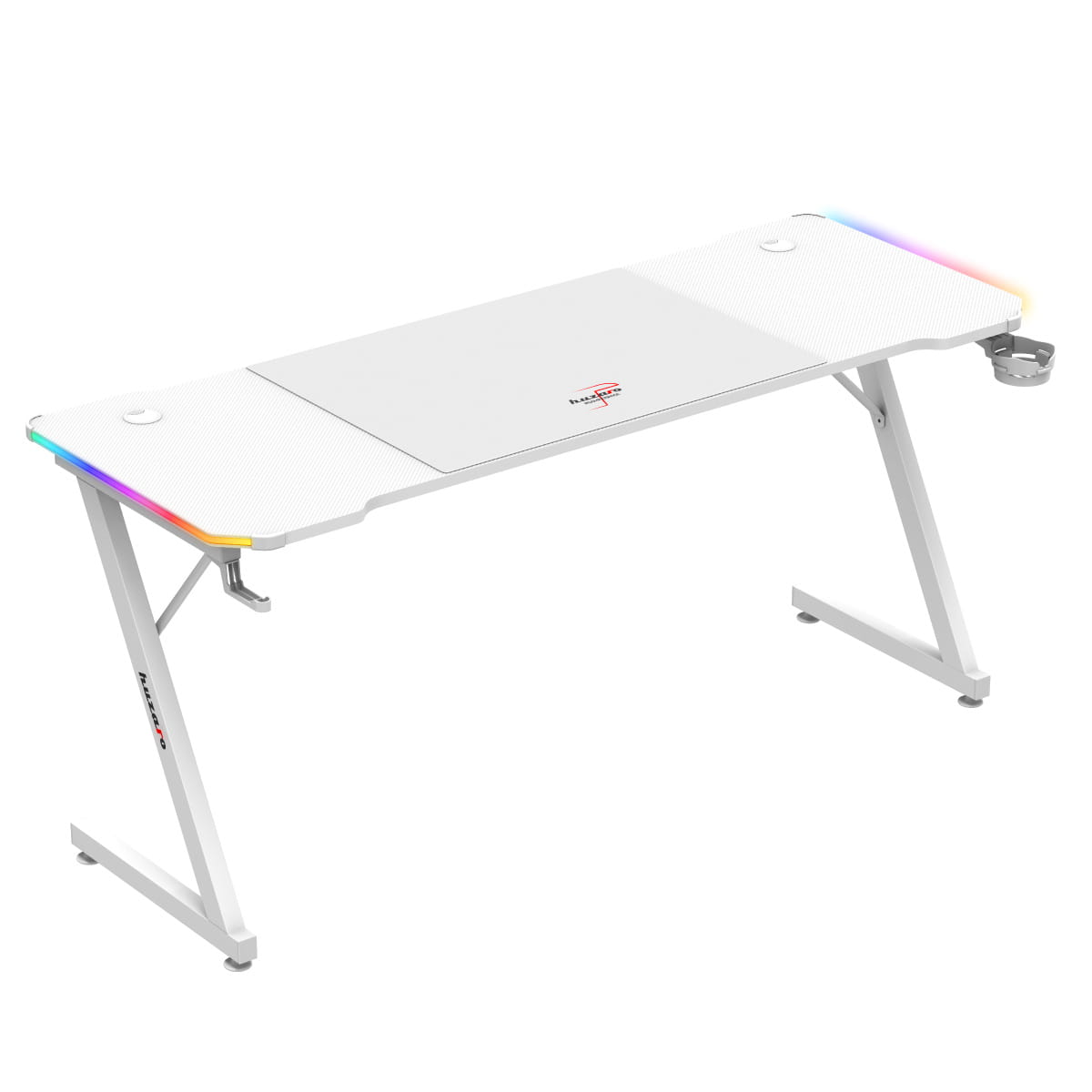 Biurko gamingowe Huzaro Hero 4.8 White RGB 160 cm
