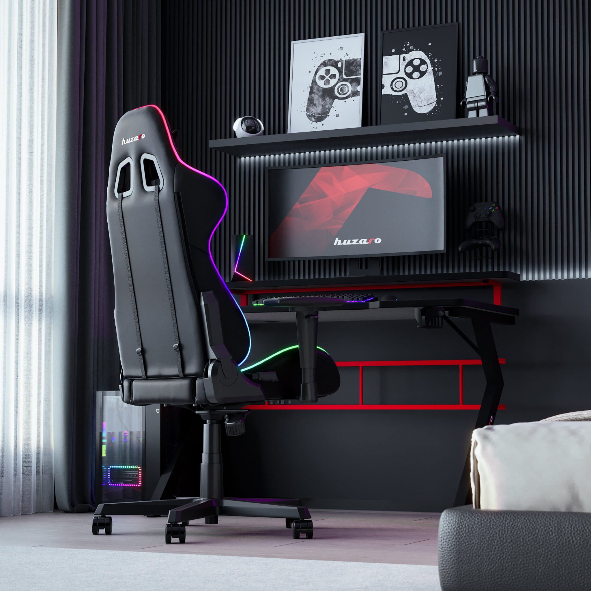 Biurko Gamingowe Huzaro Hero 5.0 Red 120 cm