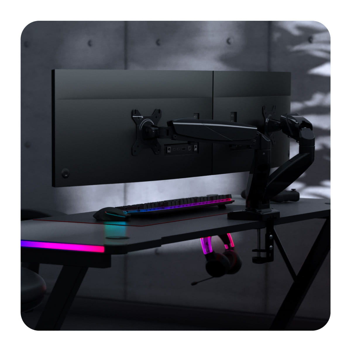 Uchwyt obrotowy  Huzaro Motion 2.2  na dwa monitory