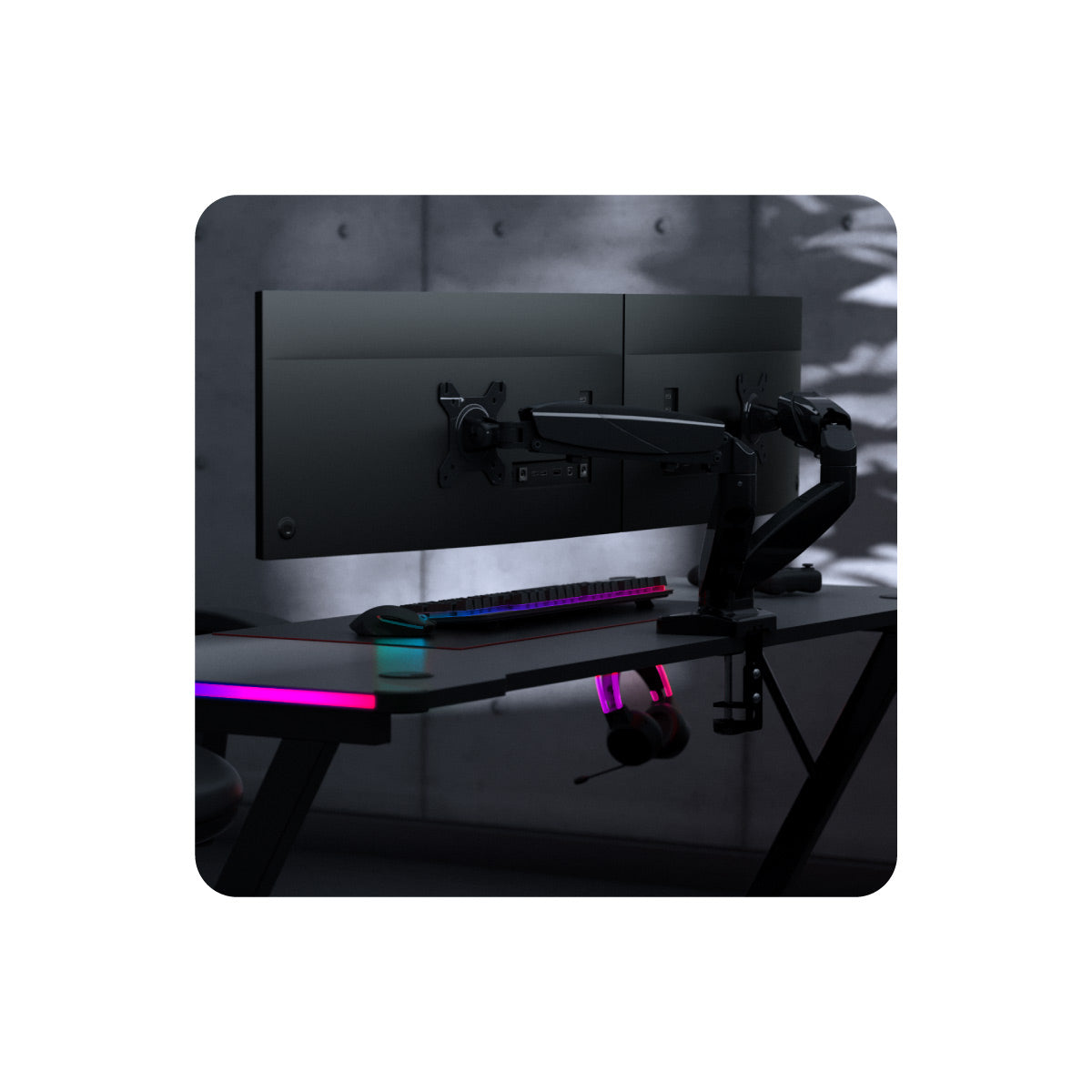 Uchwyt na dwa monitory