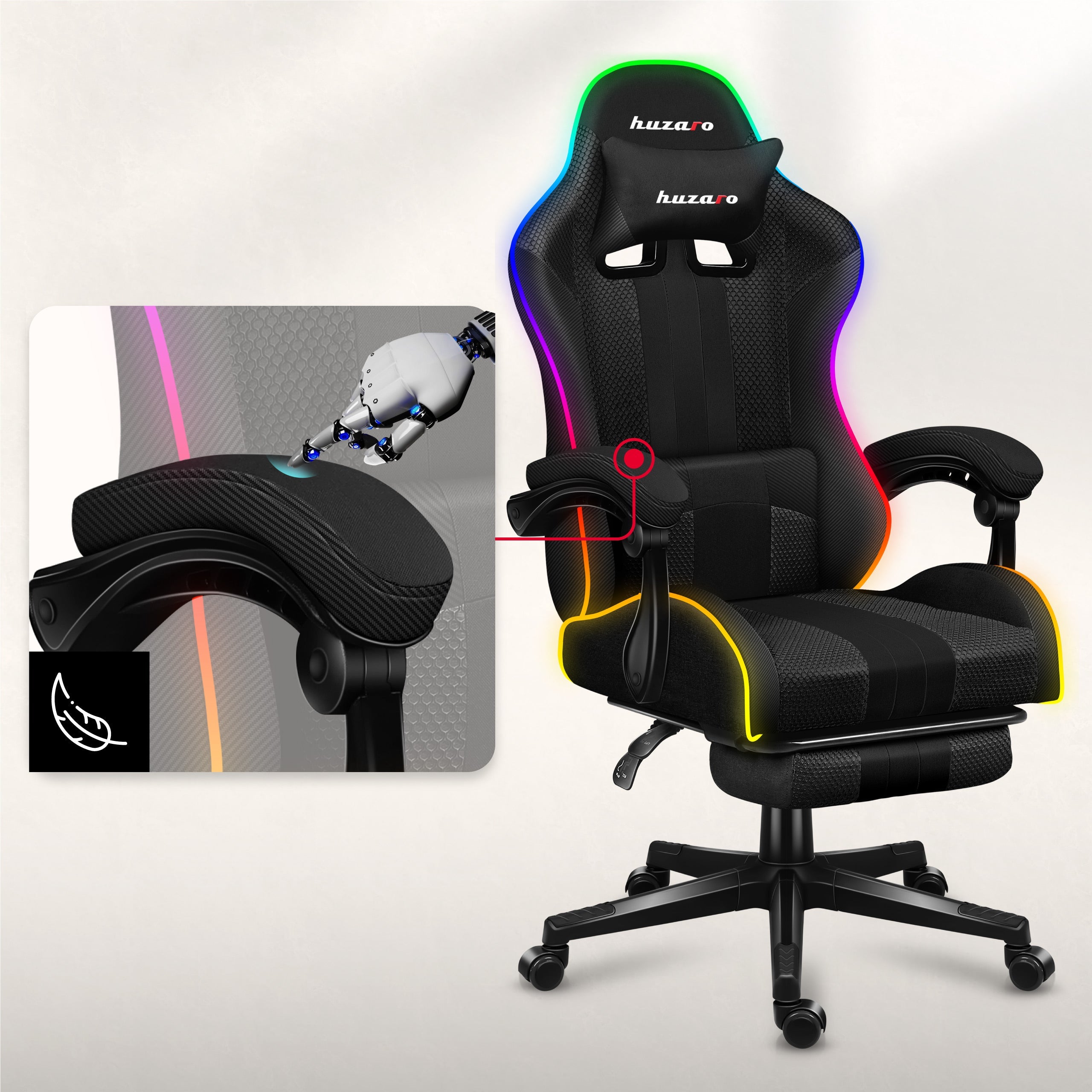 Antypoślizgowe podłokietniki