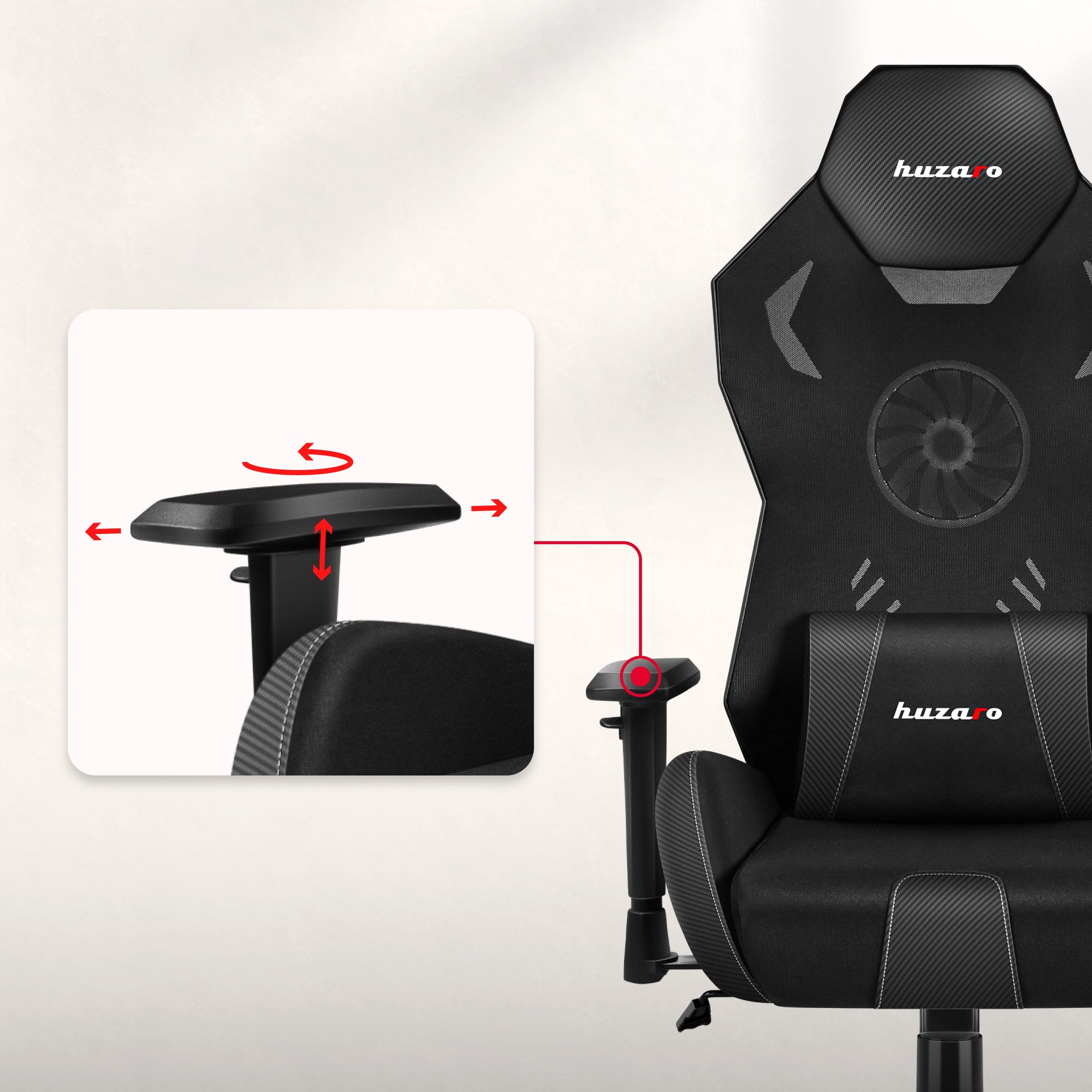 Regulowane podłokietniki 3D