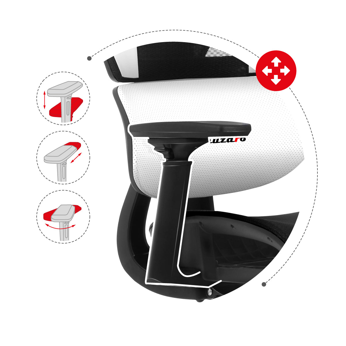 Regulowane podłokietniki