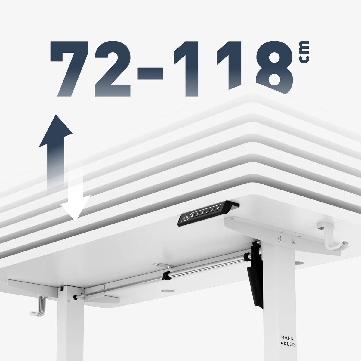 Széles magasságállítási tartomány: 72 – 118 cm