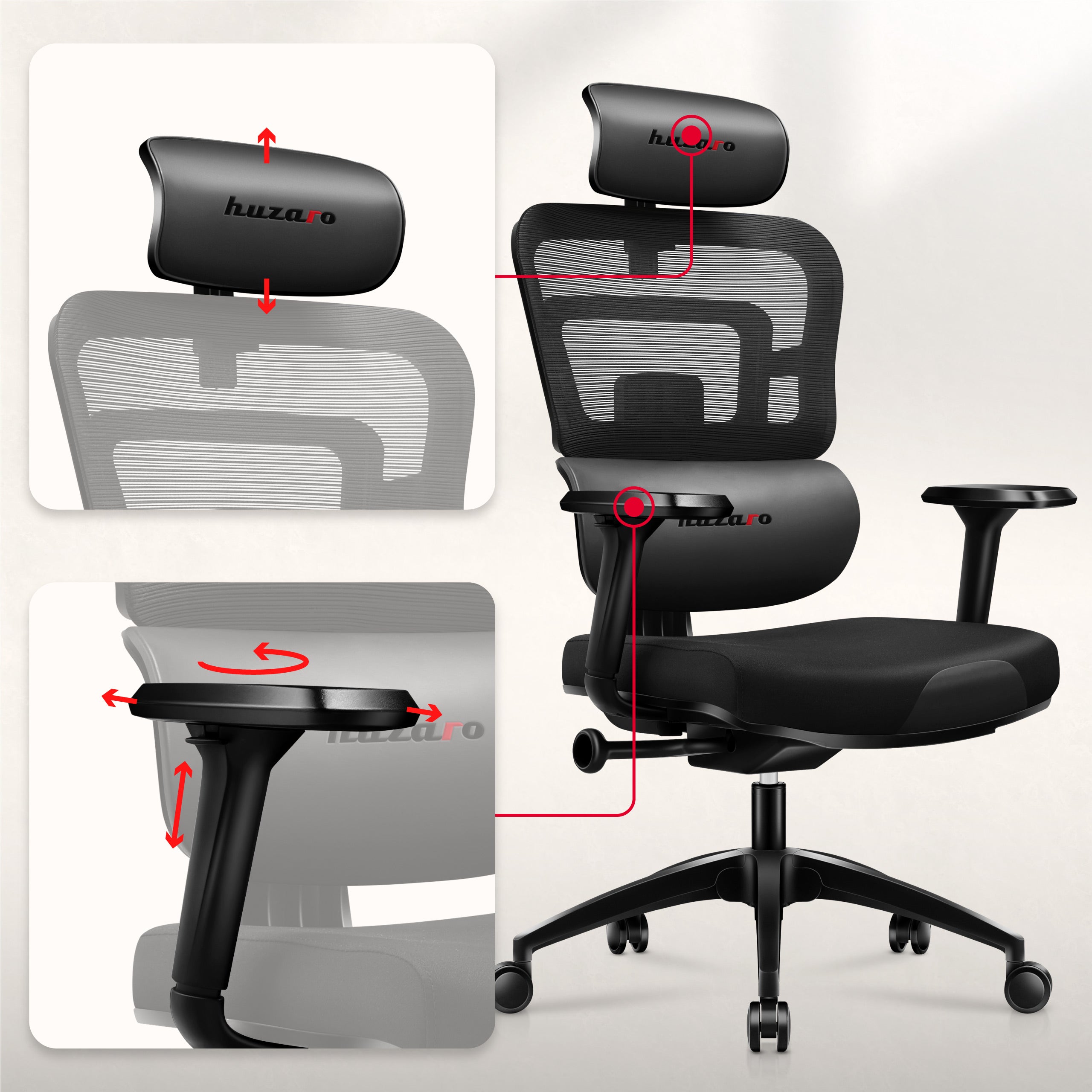 Regulowane podłokietniki