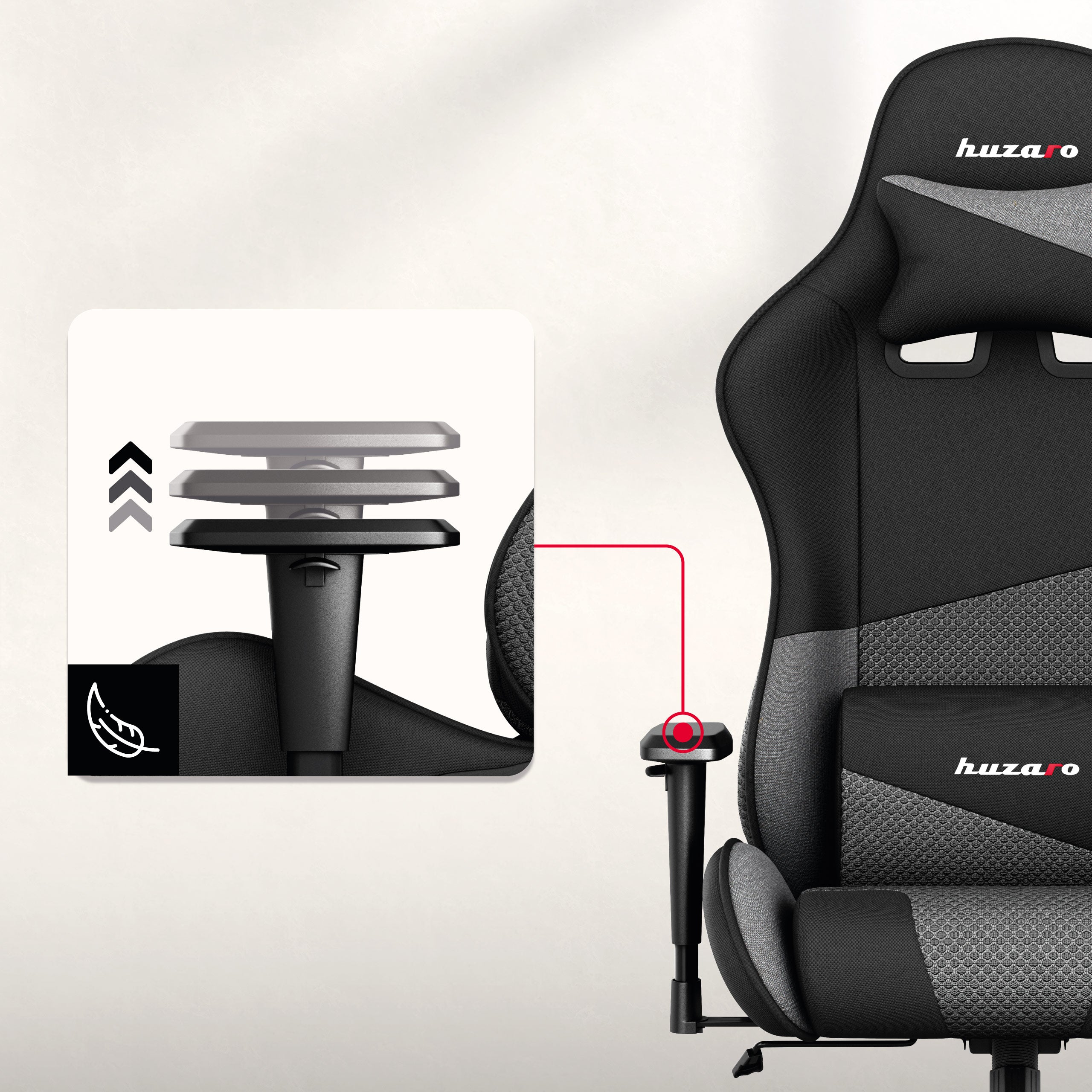 Antypoślizgowe podłokietniki z regulacją wysokości