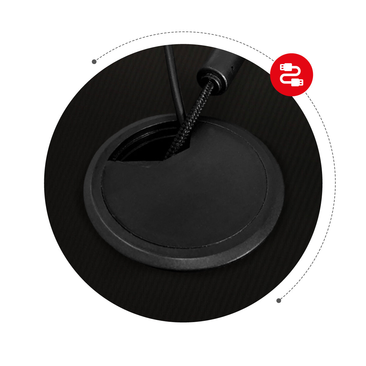 Centralnie położony wlot na przewody