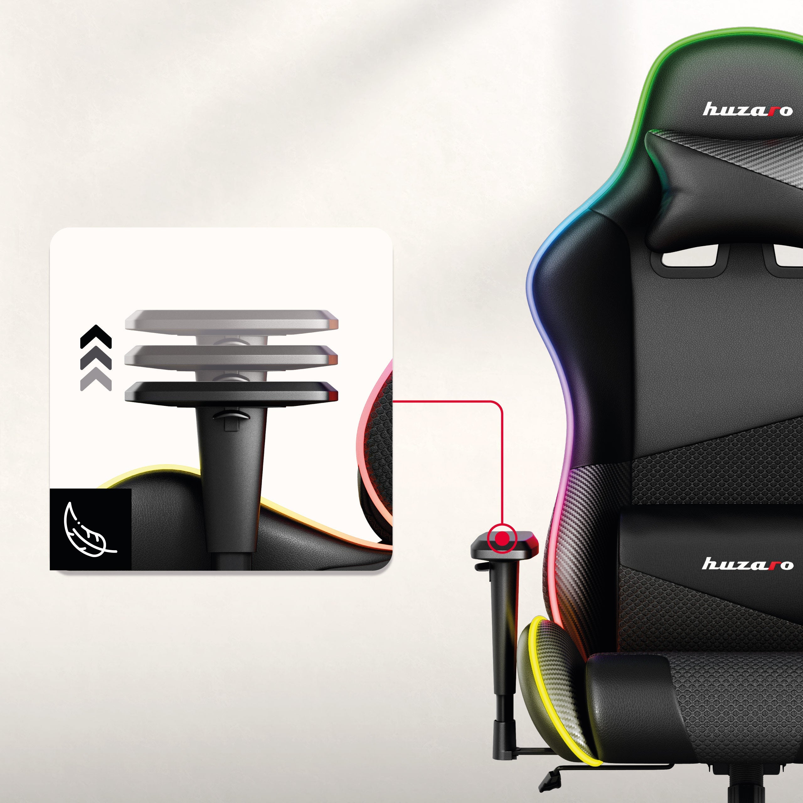 Antypoślizgowe podłokietniki z regulacją wysokości