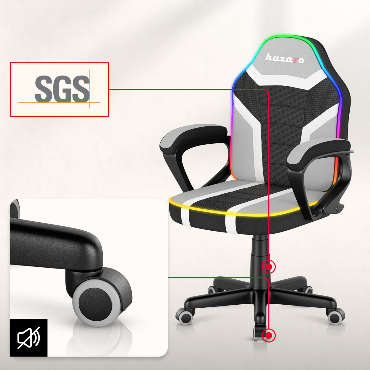 Huzaro Ranger 1.0 RGB gyermekes játékfotel