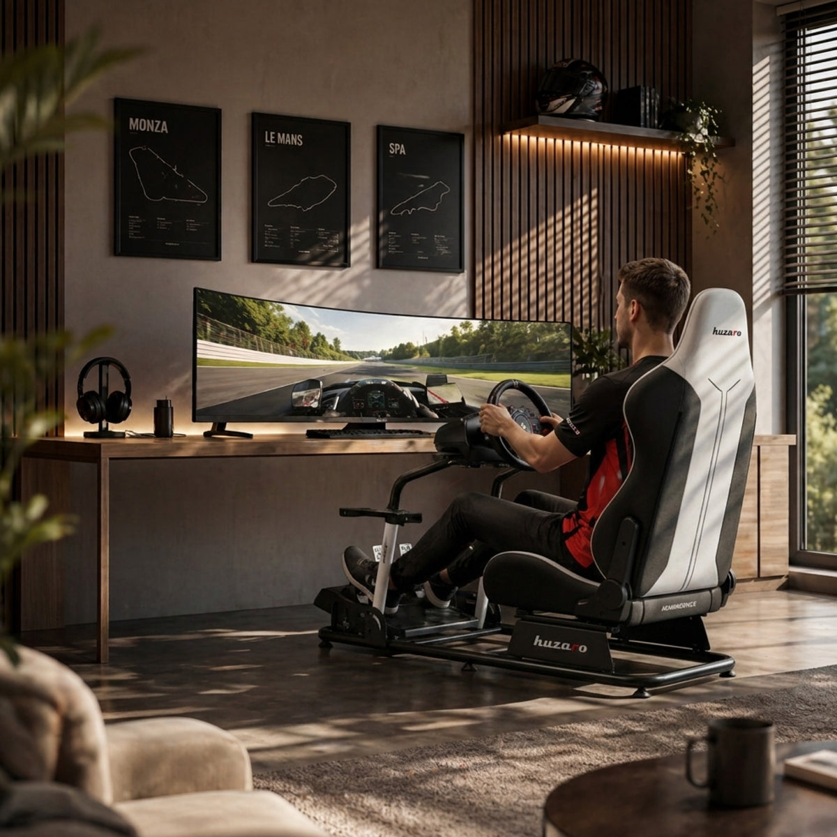 Състезателен кокпит Huzaro Speed 5.5 за симулационни състезания