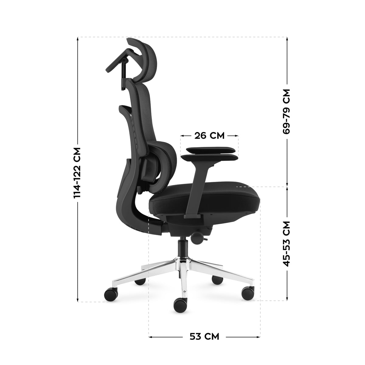 Mark Adler Visioner 6.1 Black masszázsfunkcióval ellátott irodai szék