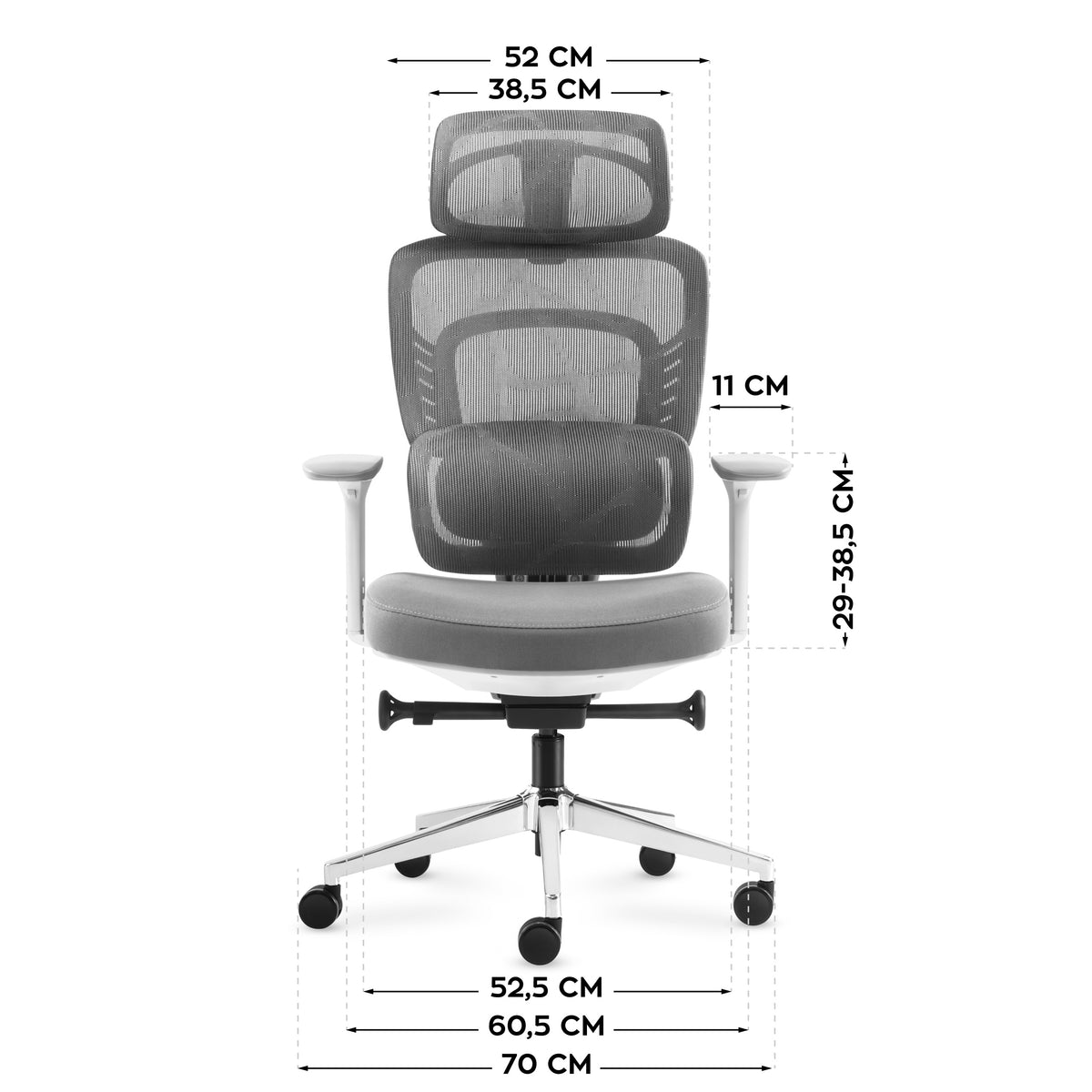 Mark Adler Visioner 6.1 Grey masszázsfunkcióval ellátott irodai szék