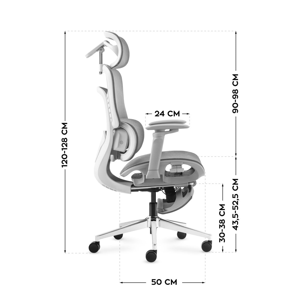 Mark Adler Visioner 8.3 Grey masszázsfunkcióval ellátott irodai szék